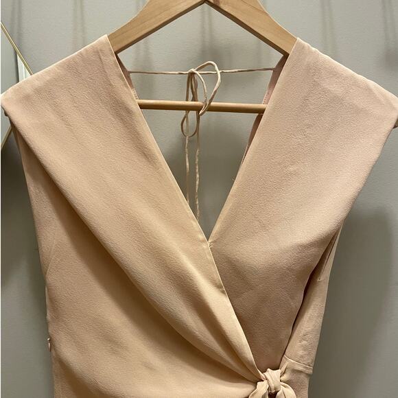 Mare Mare x Anthropologie Mini Dress Tunic | Pink Beige Chiffon Wrap S, M $259 - Picture 10 of 15